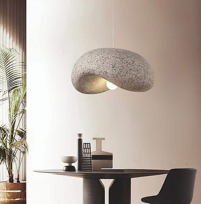Plafonnier wabi sabi en imitation granit — plafonnier Plafonniers Design
