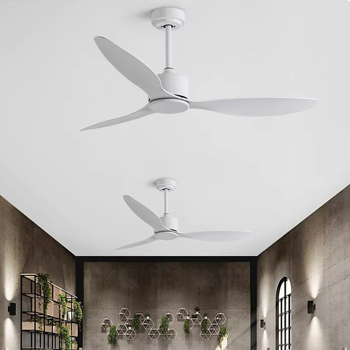 Ventilateur de plafond en bois avec télécommande — plafonnier Plafonniers Design